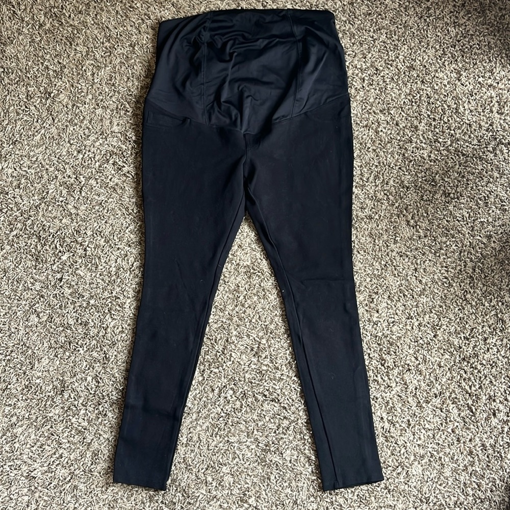 Black maternity leggings, worn twice